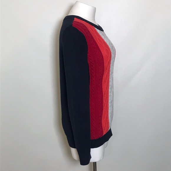 TOMMY HILFIGER Cable Knit Multicolor Sweater Top - Picture 5 of 9